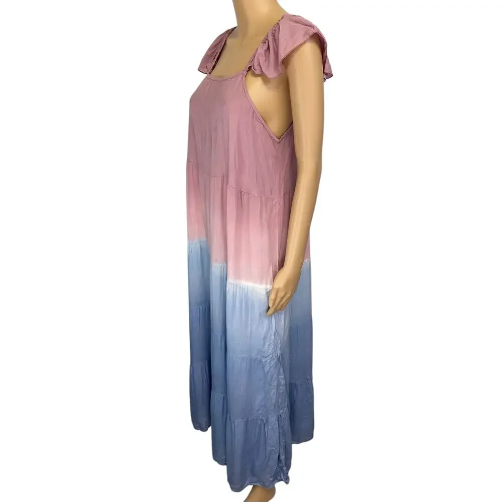 NWT Raviya Ombré Maxi Coverup Dress in Mauve Ombre Beachwear Size S